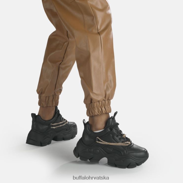 crna sa zlatnim lancem Buffalo binary chain trainer low vegan |tenisice TDD6T347